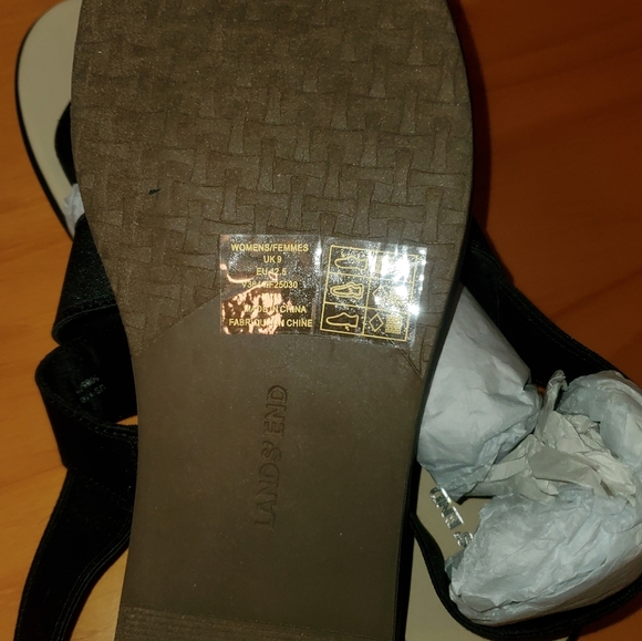 Lands end black sandals size 12.5 - Picture 8 of 10